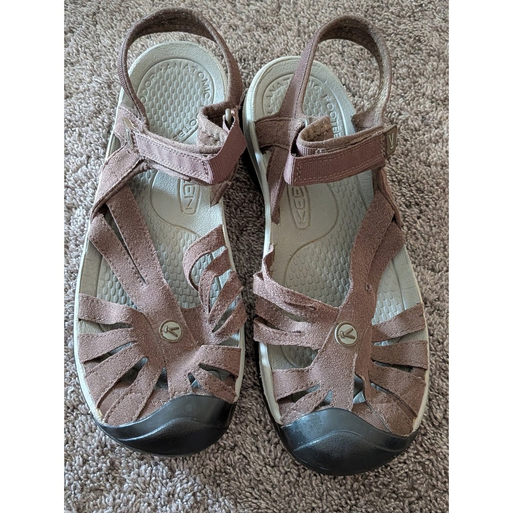 Keen Rose Brown Suede Strappy Hiking Sandals Womens Size 9-10? US